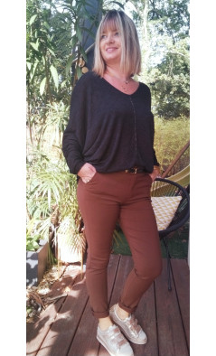 Pantalon toile stretch