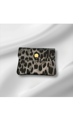 Petit porte-monnaie bi-matière Léo