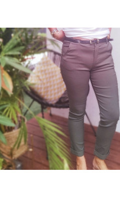Pantalon toile stretch