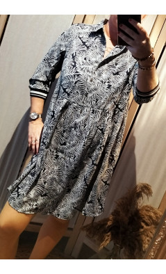 Robe feuilles bleu
